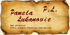 Pamela Lukanović vizit kartica